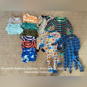 24 month/2T twin boy lot of pajamas and bodysuits